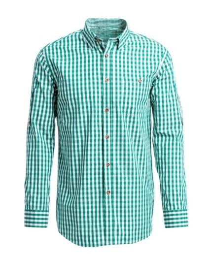 Men's Checkered Green Shirt