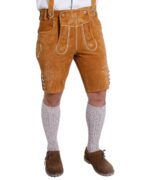 Füssen Tan Leather Shorts