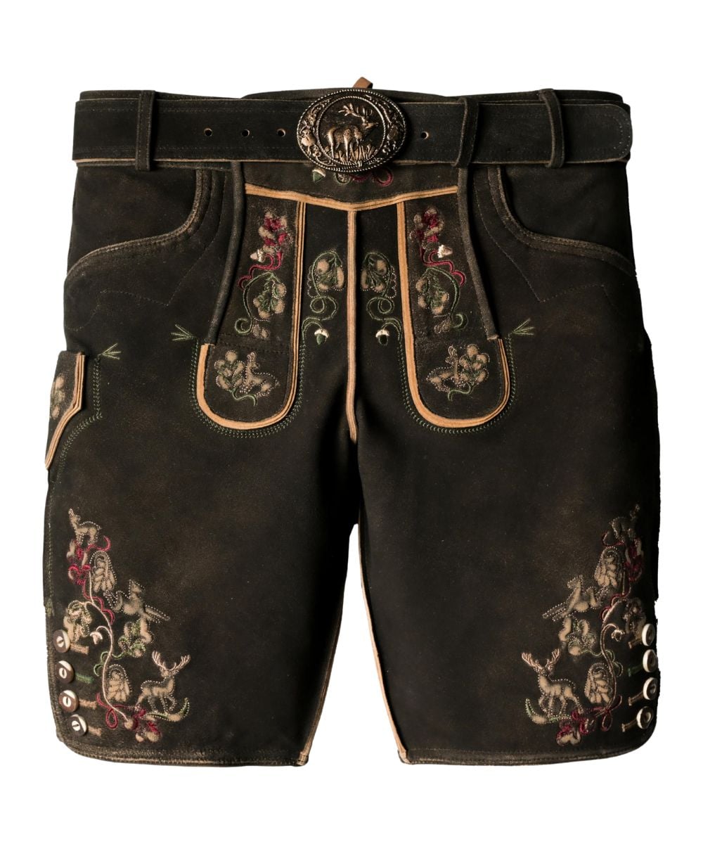 Nürnberg Faded Black Lederhosen